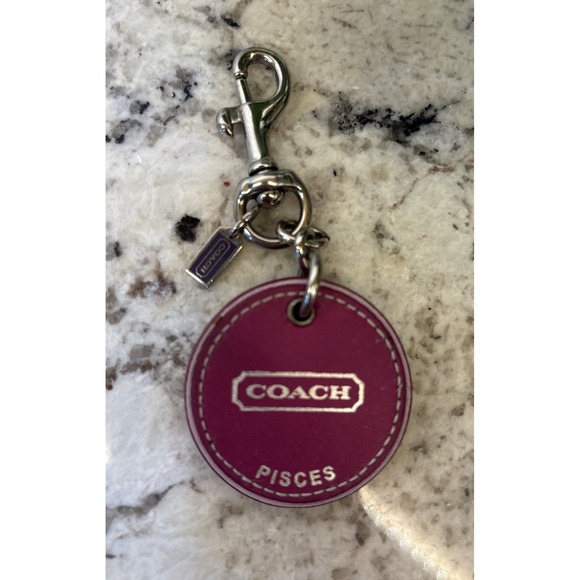 VTG Rare Limited Edition Coach Pisces Astrology Charm Key Chain